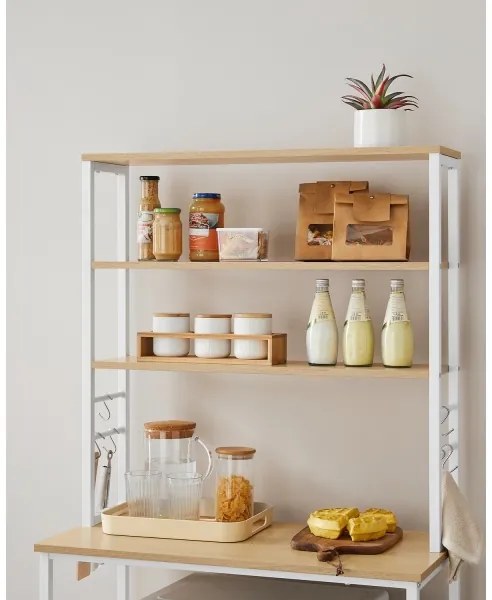 Scaffale da cucina MARGE marrone/bianco