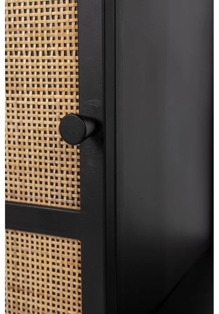 Portabottiglie in rattan nero per 8 bottiglie, 80x100 cm Guuji - White Label