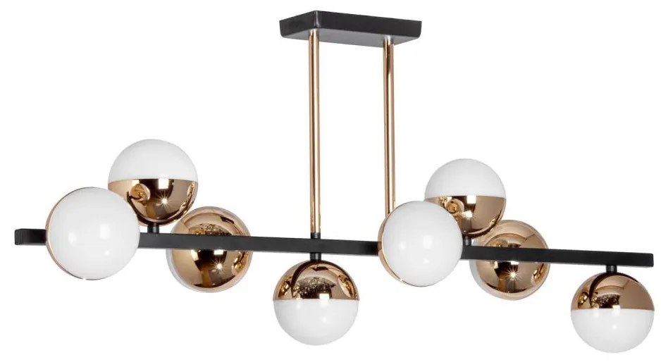 Lampadario a sospensione con supporto rigido LED 8xLED/7W/230V oro/nero