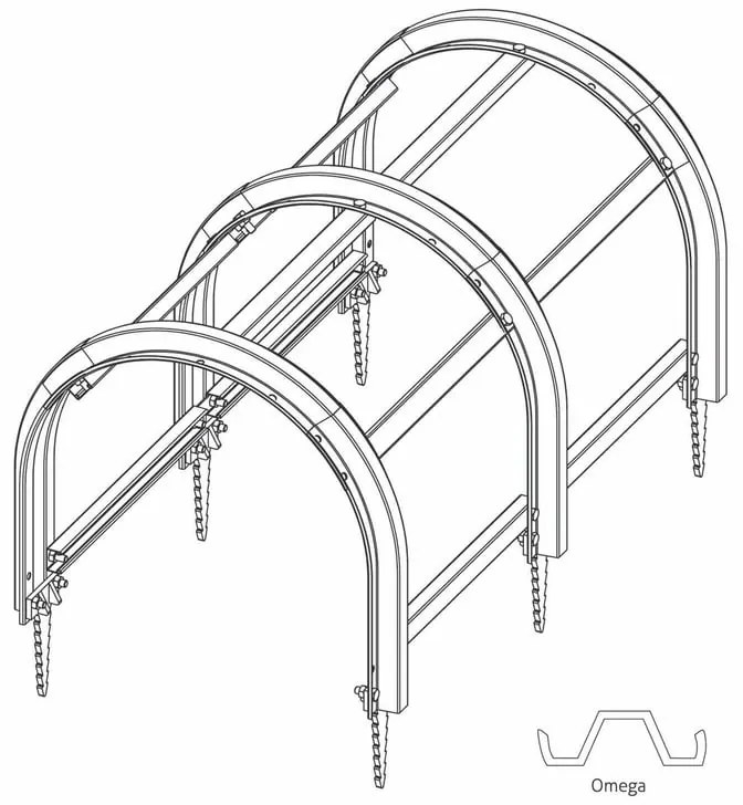 Struttura VERDEMAX per serra Professional 300x300xH200 cm
