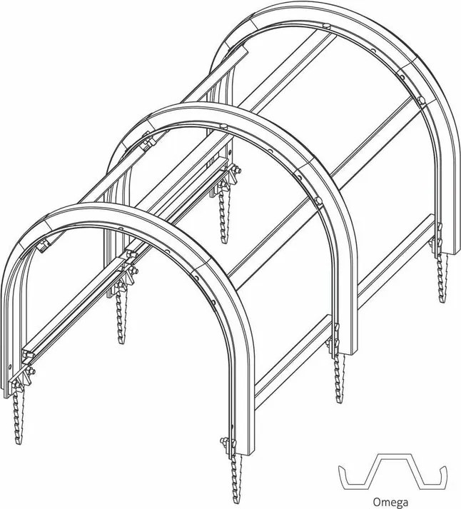 Struttura VERDEMAX per serra Professional 300x300xH200 cmCostruzione serre