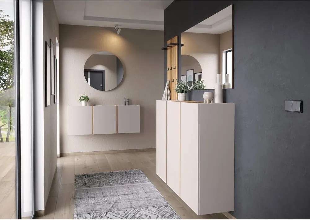 Mobile per ingresso color crema 138x103x38 cm Libbiano – Germania