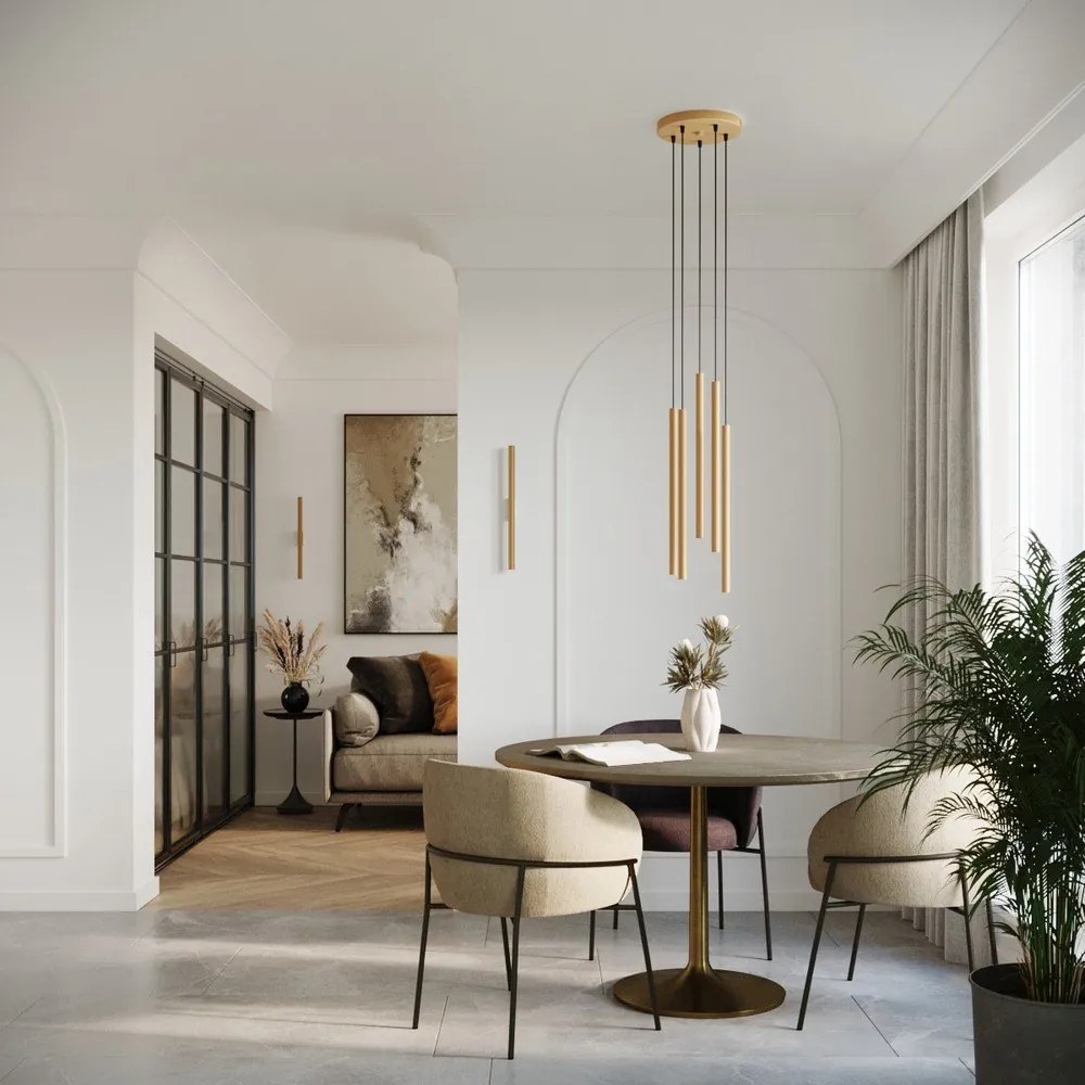 Lampada da parete dorata ø 2,5 cm Fideus – Sollux