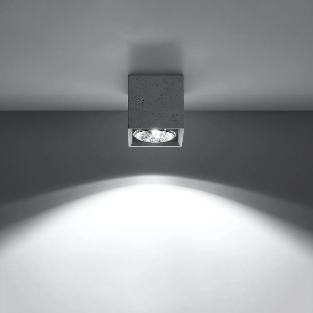 Lampada da soffitto VALDE in Cemento con base GU10