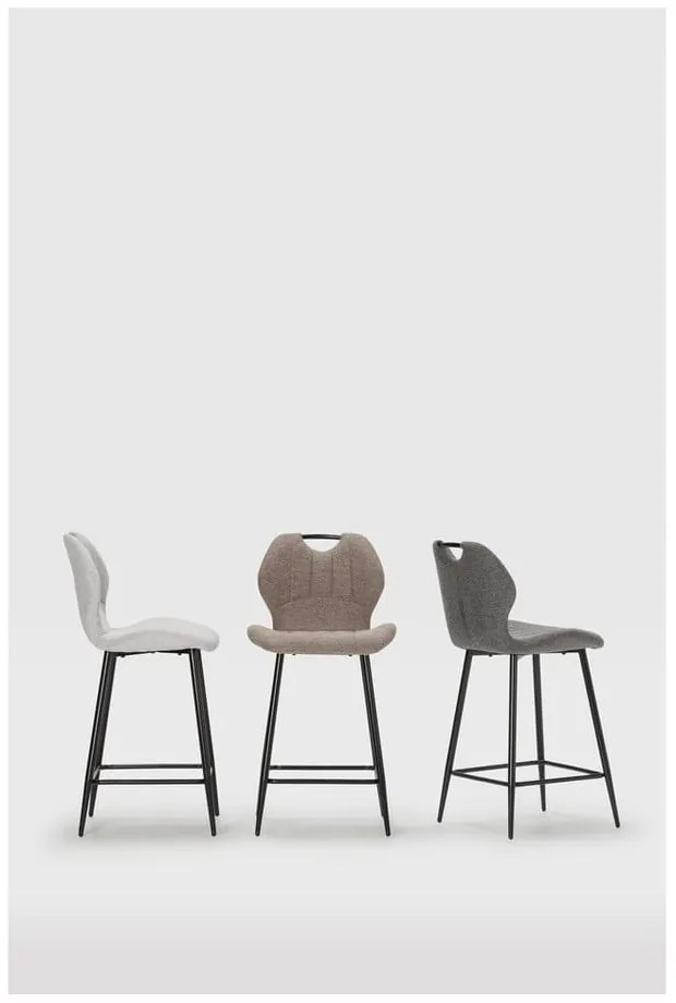 Set di 2 sgabelli da bar grigi (altezza seduta 65 cm) Muli - Marckeric