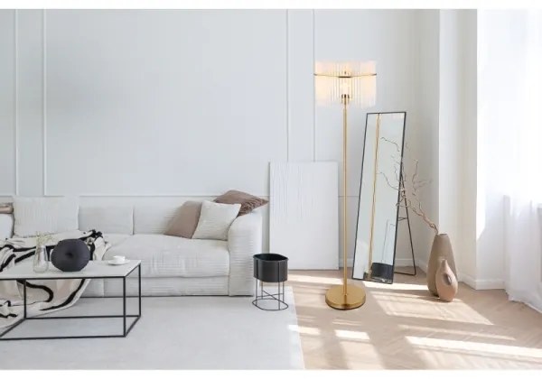 Globo 15698SM - Lampada con piedistallo GORLEY 1xE27/60W/230V oro