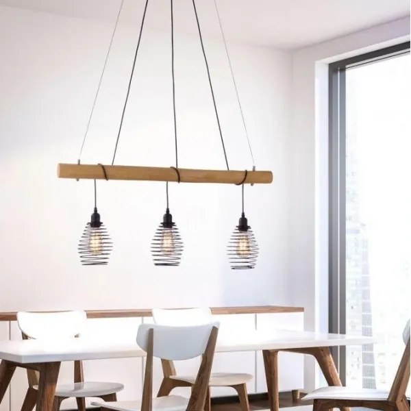 Leuchten Direkt 15526-79 - Lampadario a sospensione con filo SPRING 3xE27/40W/230V