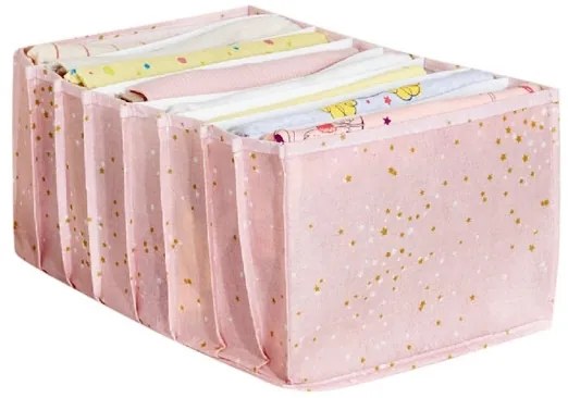 Organizzatore per armadi 37,5x24,5x17,5 cm rosa