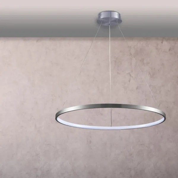 Lampadario LED a sospensione con filo LEA LED/20W/230V 4000K diametro 50 cm cromo opaco