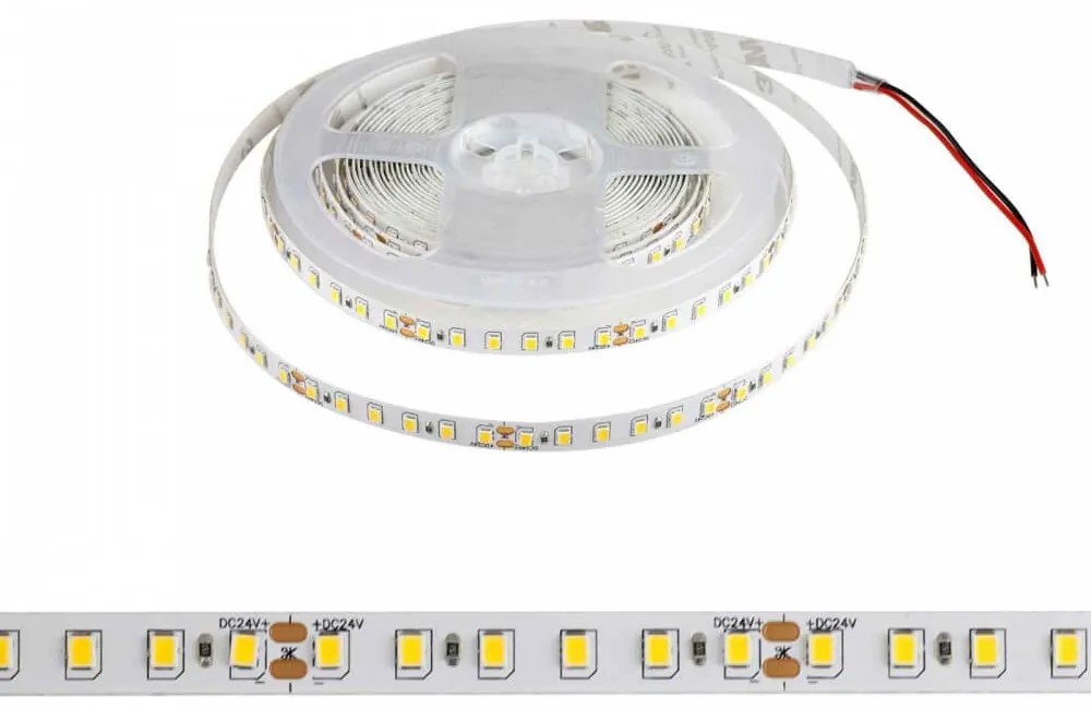 Striscia LED 2835/120 - IP20 - 15W/m - 5m - 24V - chip LUMILEDS Colore  Bianco Caldo 2.700K