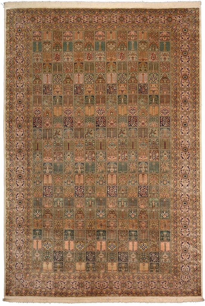 Cashmere Silk Tappeto 180x270 Beige (Indian) Annodato A Mano