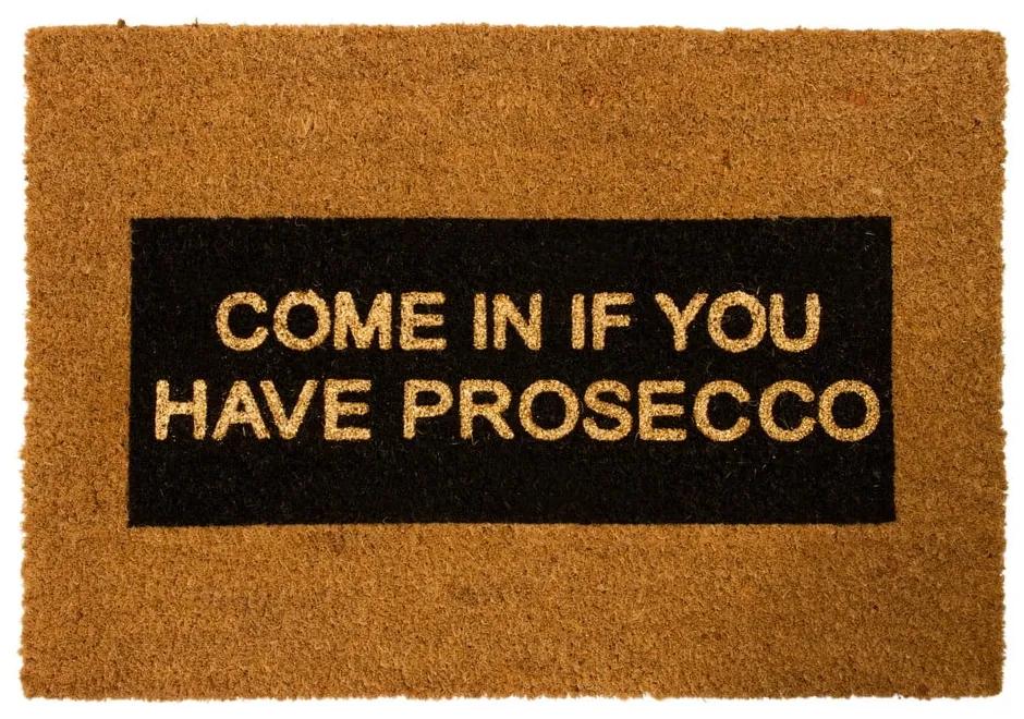 Tappeto in cocco naturale Come In If you Have Prosecco Glitter, 40 x 60 cm - Artsy Doormats
