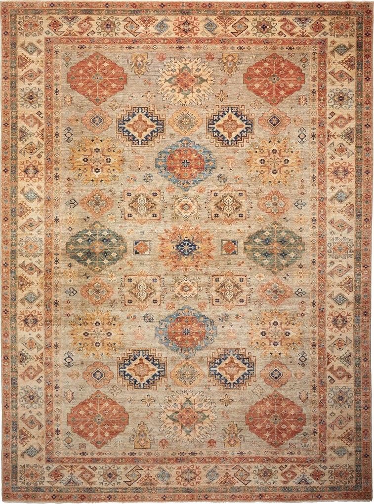Samarkand Tappeto 420x310 Grigio (Pakistan) Annodato A Mano
