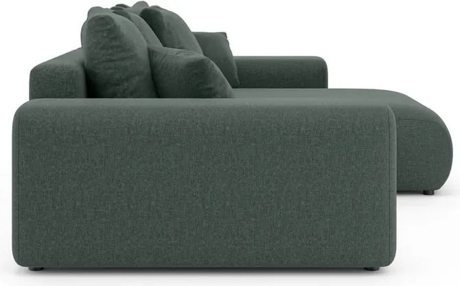 Divano angolare verde scuro allungabile/con contenitore (con composizione variabile) Luma – Ropez