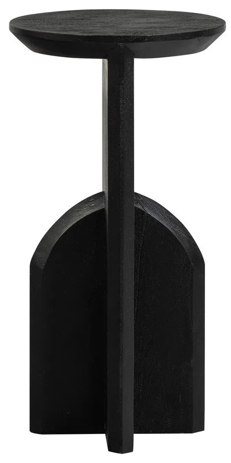 Tavolino rotondo in acacia massiccia ø 30 cm Kioni – WOOOD