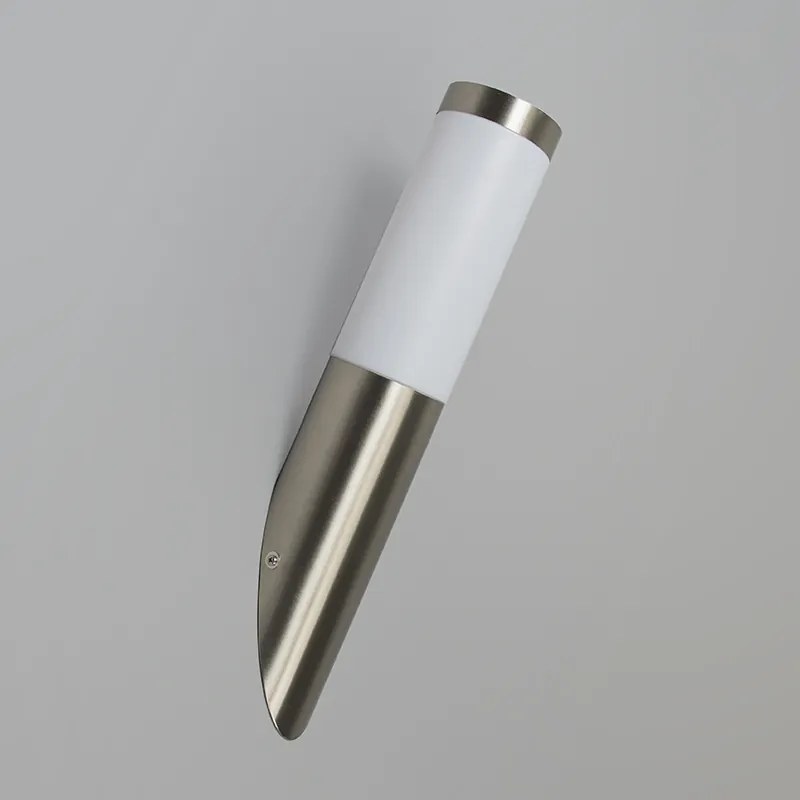 Lampada da parete per esterni moderna in acciaio IP44 - Rox