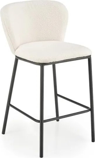 Sgabello bar imbottito H-119 in crema
