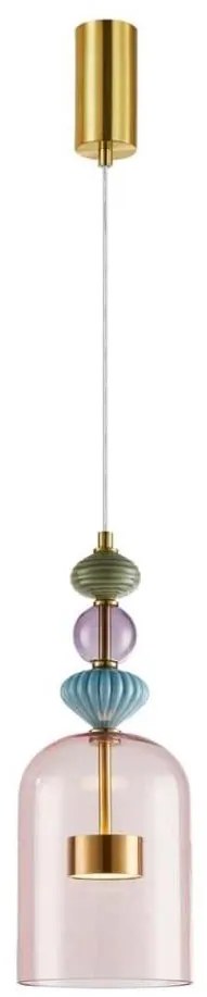 Lampadario LED a sospensione con filo ARTE LED/12W/230V diametro 16 cm ottone