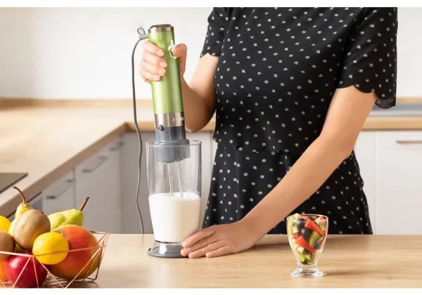 Sencor - Frullatore a immersione 4in1 1200W/230V inox/verde