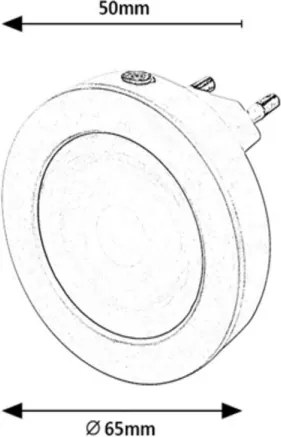 Rabalux 2282 - Lampada notturna LED con sensore PUMPKIN LED/0,5W/230V diametro 65 mm
