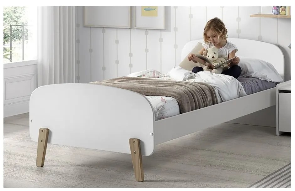 Letto bianco per bambini , 90 x 200 cm Kiddy - Vipack