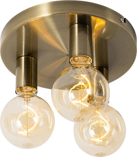 Plafoniera Smart Bronzo Rotonda Incl. 3 Wifi G95 - Facil