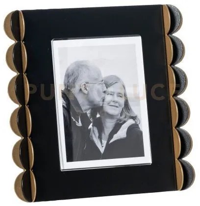 Portafoto di design volans piccolo nero,oro laccato,nero,oro laccato