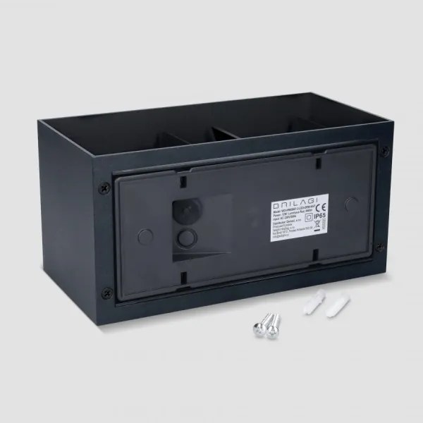 Brilagi - Lampada da parete per esterni DOUBLE CUBE LED, 12W/230V, nera, IP65
