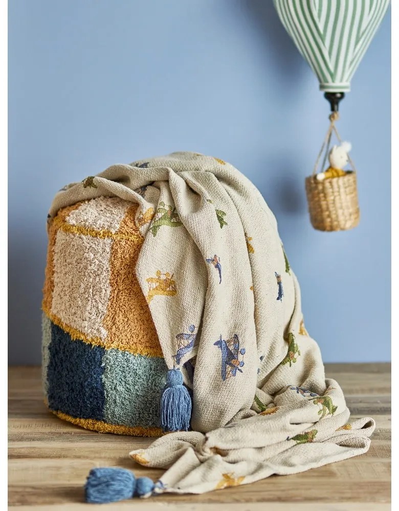 Coperta panna 130x160 cm Plane - Bloomingville Mini