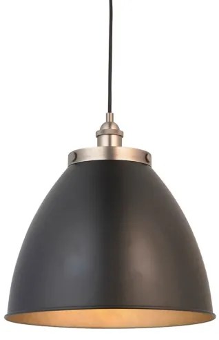 Endon 98749 - FRANKLIN Lampada a sospensione con cavo 1xE27/10W/230V nero/ottone