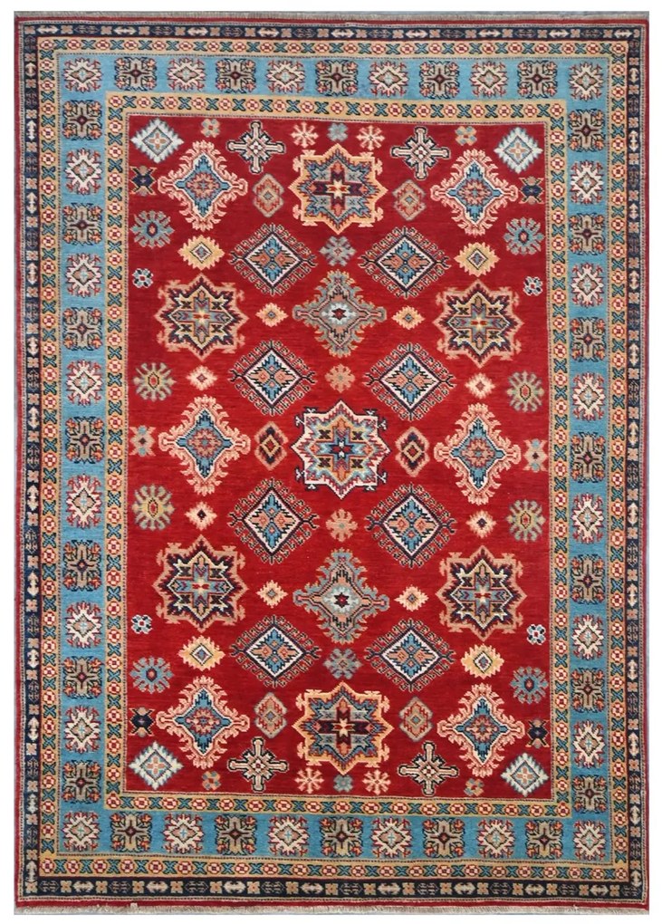 Kazak Tappeto 140x210 (Pakistan) Annodato A Mano