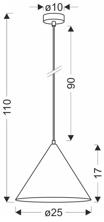 Lampada a sospensione marrone con paralume in vetro ø 25 cm Dunca - Candellux Lighting