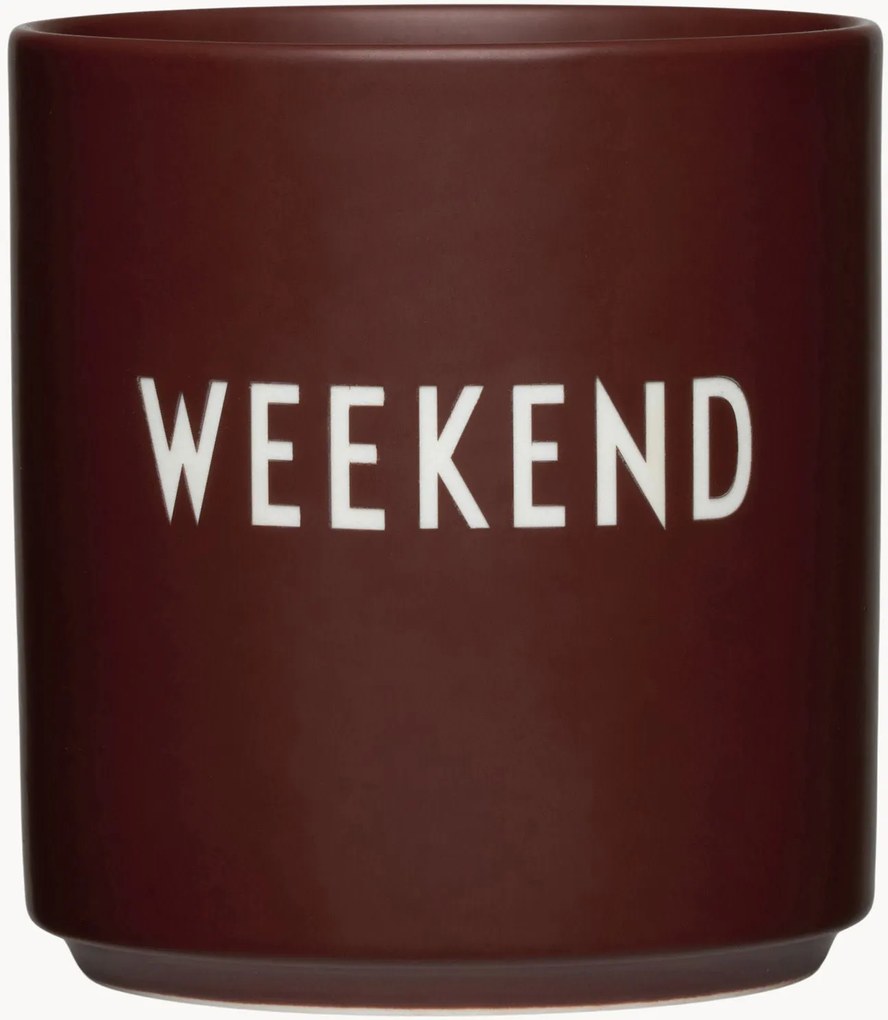 Tazza con scritta Favourite Weekend