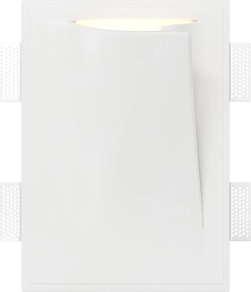 Applique da Incasso E14 FOLD DX a Libro in Gesso Pitturabile