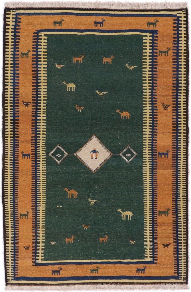 Kilim Tappeto 150 x 230 (Iran) Tessuto A Mano