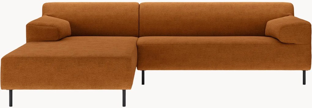 Divano angolare arancione scuro/nero freistil180
