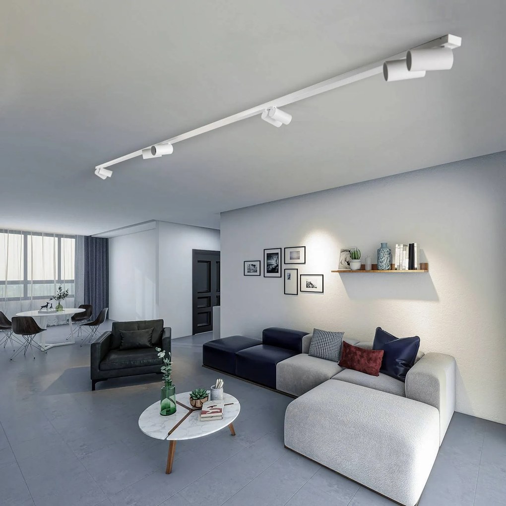 Nowodvorski Lighting Faretto da soffitto Mono VIII bianco a 8 luci, 2x200 cm