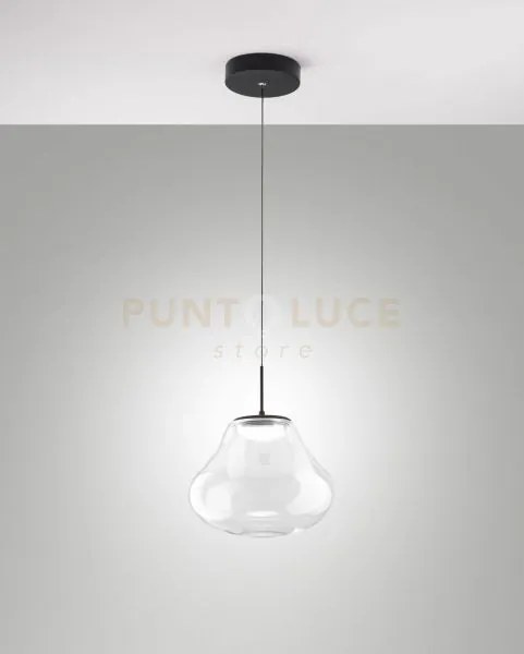 Deva sospensione 1 luce trasparente a led cct 2700k - 3000k - 4000k...