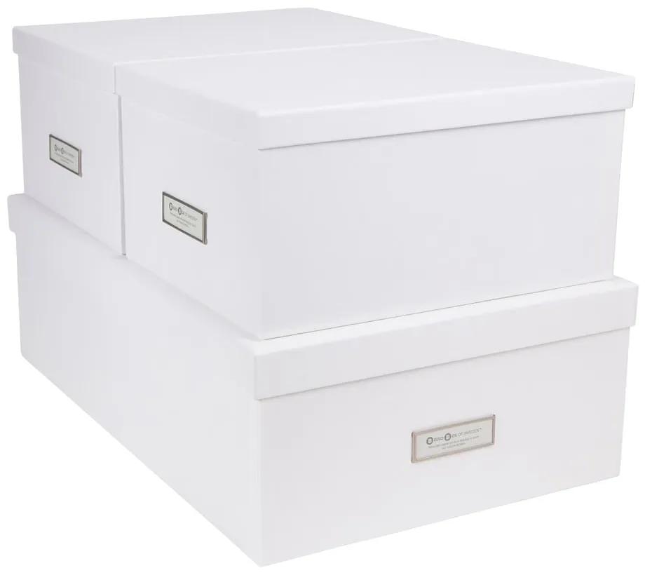 Set di 3 scatole portaoggetti bianche Inge - Bigso Box of Sweden