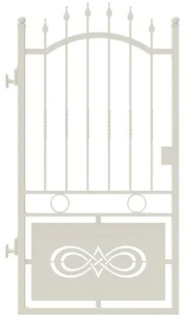 Cancello manuale Lavaredo in ferro, apertura a sinistra, L 104.5, H 180-195 cm, di colore bianco