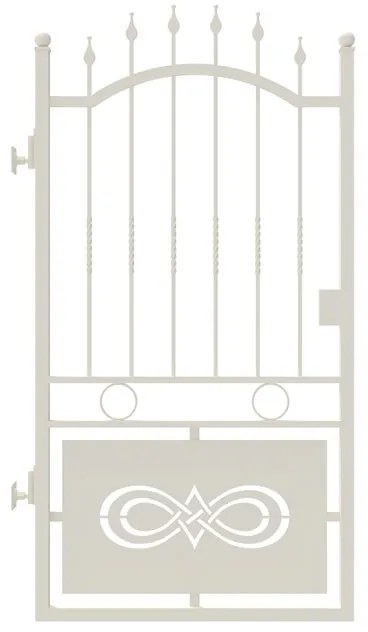 Cancello manuale Lavaredo in ferro, apertura centrale, L 104.5 x 189.5 cm, di colore bianco