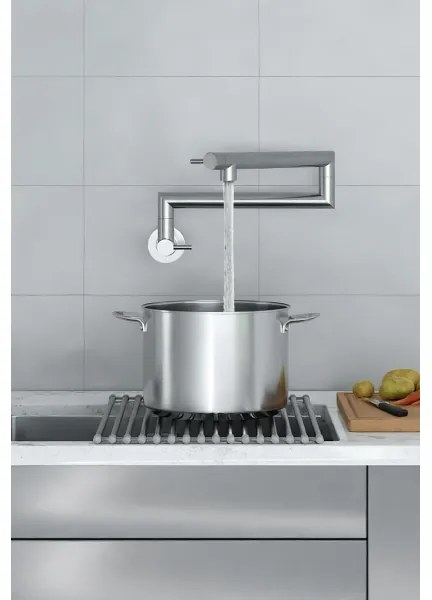 KFA Armatura 6623-030-22 - Miscelatore da cucina con snodo DUERO POT FILLER in acciaio inox