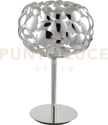 Lumetto dioniso cromo 1 luce attacco e27 22x22x34,5cm in metallo