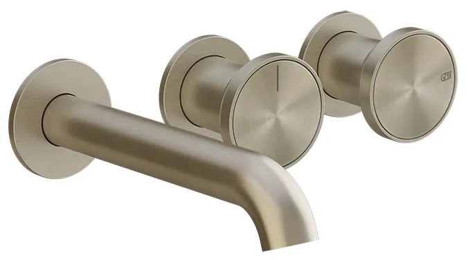 Parte esterna miscelatore vasca a parete 2 vie con deviatore parte incasso non inclusa brass brushed 66042 Gessi