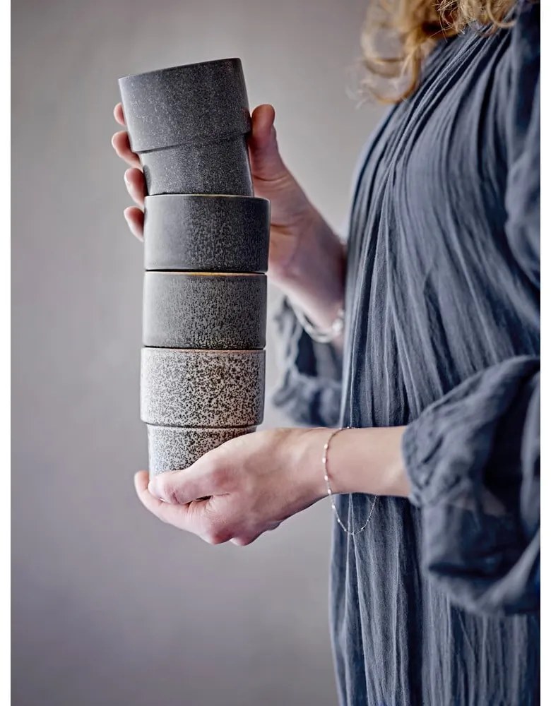 Tazzine in set per espresso marroni in gres 4 pz 150 ml Ewan – Bloomingville