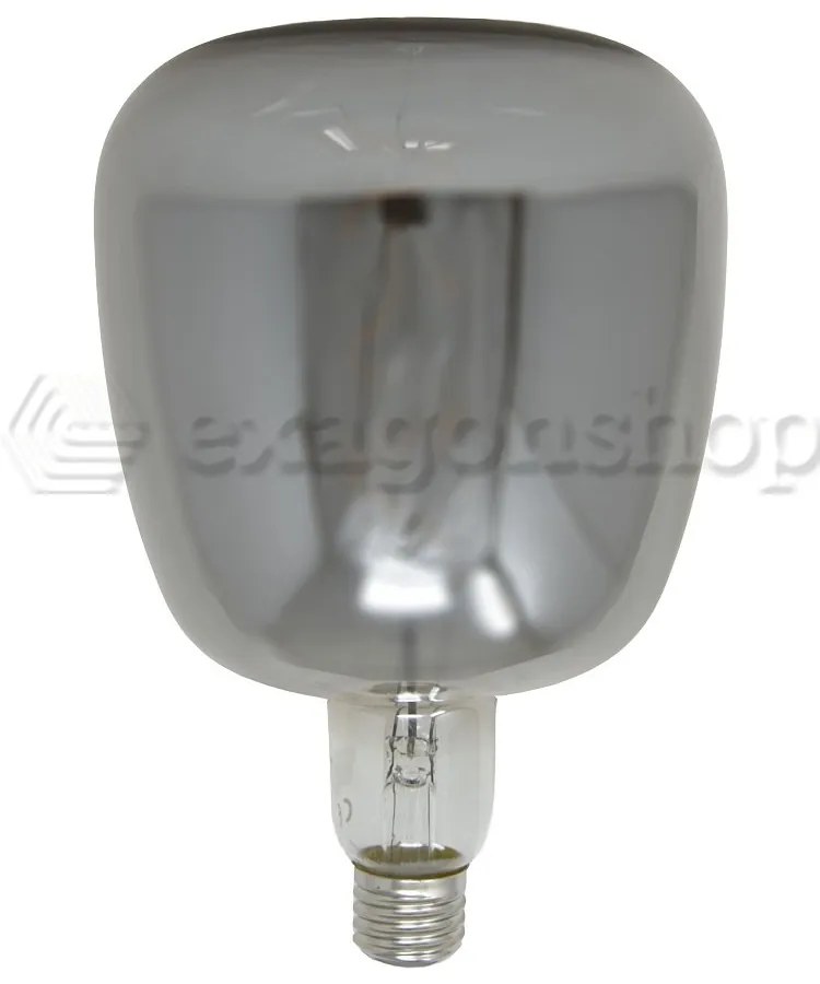 Lampadina design 14x21 cm 5W attacco E27 180 lumen 2700k A luce calda vetro Smoky Vintage