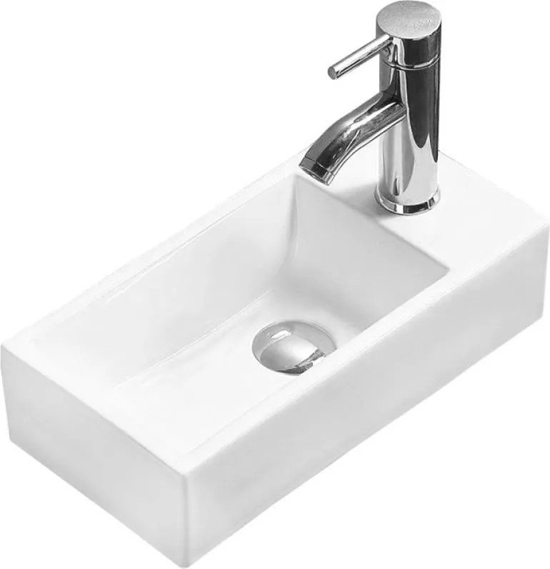 Mexen Inez lavabo da appoggio sinistro 45 x 25 cm, bianco - 21434500L