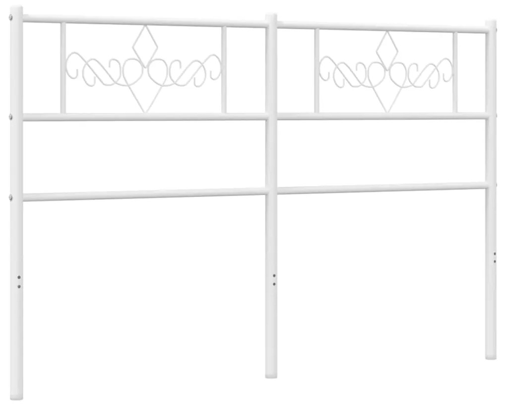 Testiera in metallo bianco 120 cm