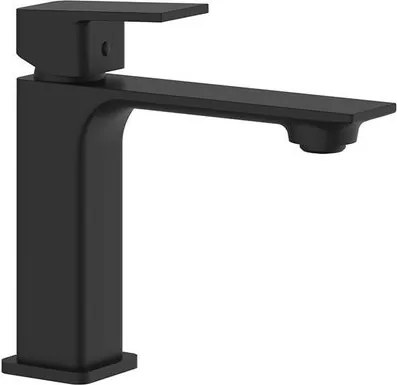 Rubinetto per lavabo Axum M getto aerato Axum nero  OTTONE MELODA H 18 cm con piletta