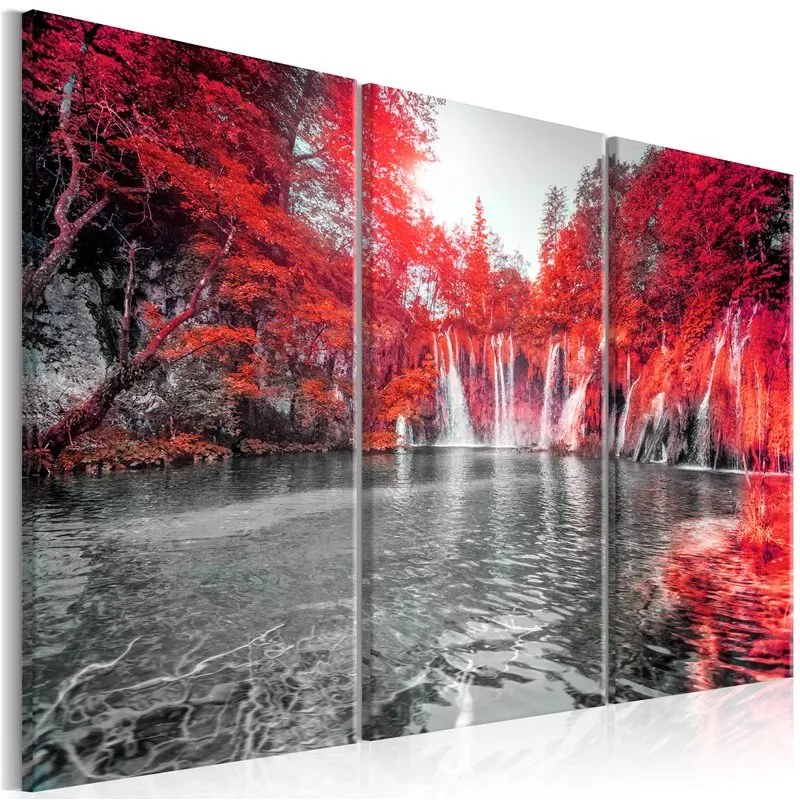 Quadro Waterfalls of Ruby Forest  Colore bianco e nero, Dimensioni e Misure 120x80